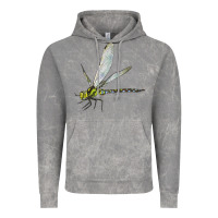 Cloud Rock Blue And Yellow Dragonfly Vintage Hoodie - LillyAllenDesigns