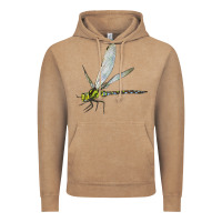 Vintage Coffee Blue And Yellow Dragonfly Vintage Hoodie - LillyAllenDesigns