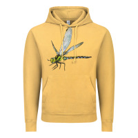 Vintage Mustard Blue And Yellow Dragonfly Vintage Hoodie - LillyAllenDesigns