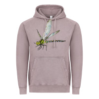Vintage Zinc Blue And Yellow Dragonfly Vintage Hoodie - LillyAllenDesigns