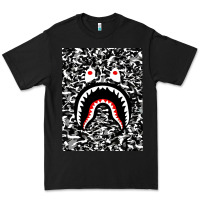 Black Bape Shark Army Premium Tee - linhVisuals
