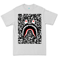 Dove Grey Bape Shark Army Premium Tee - linhVisuals