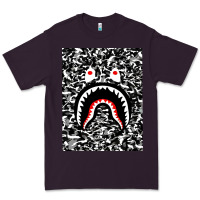 Plum Bape Shark Army Premium Tee - linhVisuals