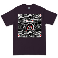 Plum Bape Shark Army Premium Tee - linhVisuals