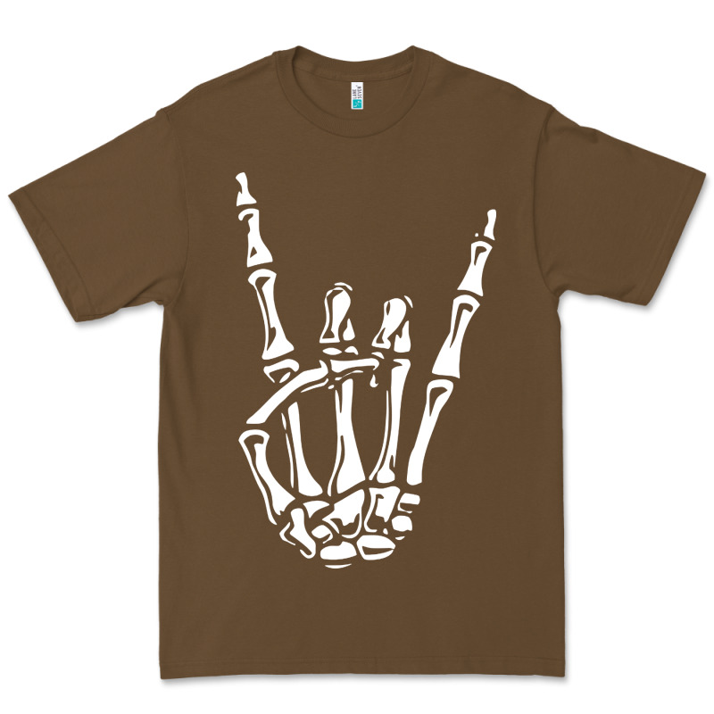 Rock On Skeleton Hand Premium Tee by linhVisuals | Teevron