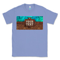 Colony Blue preview custom name turquoise stone leopard bull skull license plate Classic Tee - Artiststas