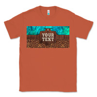Copper preview custom name turquoise stone leopard bull skull license plate Classic Tee - Artiststas