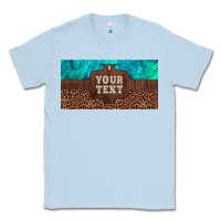 Dusty Blue preview custom name turquoise stone leopard bull skull license plate Classic Tee - Artiststas