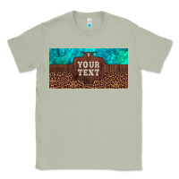 Matcha preview custom name turquoise stone leopard bull skull license plate Classic Tee - Artiststas