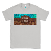 Moon Dust preview custom name turquoise stone leopard bull skull license plate Classic Tee - Artiststas