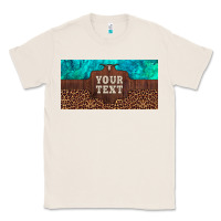 Natural preview custom name turquoise stone leopard bull skull license plate Classic Tee - Artiststas