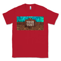 Red preview custom name turquoise stone leopard bull skull license plate Classic Tee - Artiststas