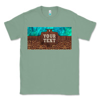 Sage preview custom name turquoise stone leopard bull skull license plate Classic Tee - Artiststas