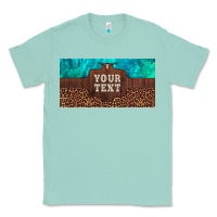 Seafoam preview custom name turquoise stone leopard bull skull license plate Classic Tee - Artiststas