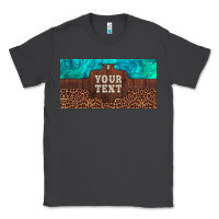 Smoke preview custom name turquoise stone leopard bull skull license plate Classic Tee - Artiststas
