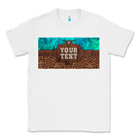 White preview custom name turquoise stone leopard bull skull license plate Classic Tee - Artiststas