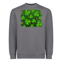 Storm st patrick's day shamrock and plaid distressed background Heavyweight Sweatshirt - RanaPortraitStore