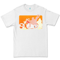 White bigfoot t  shirt bigfoot riding motorcycle for biker sasquatch chick t Premium Tee - linhVisuals