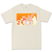 Bone bigfoot t  shirt bigfoot riding motorcycle for biker sasquatch chick t Premium Tee - linhVisuals