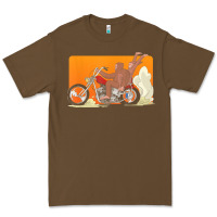 Cacao bigfoot t  shirt bigfoot riding motorcycle for biker sasquatch chick t Premium Tee - linhVisuals