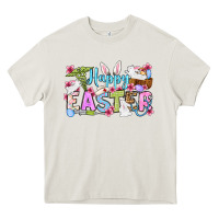 Cream Happy Easter Nurse Heavy Core Tee - OliviaCreatesArt