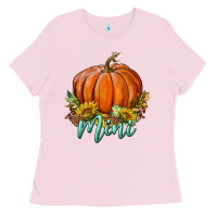 Bubblegum Pink pumpkin mini Ladies Tee - BundleAndBundleShop