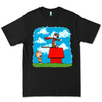 Black Calvin Hobbes Premium Tee - linhVisuals