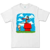 White Calvin Hobbes Premium Tee - linhVisuals