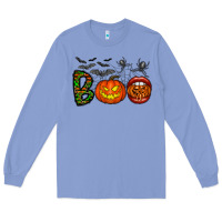 Colony Blue boo halloween Long Sleeve Tee - CowhideDigitalArt