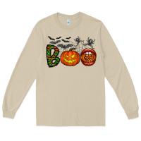 Mushroom boo halloween Long Sleeve Tee - CowhideDigitalArt