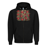 Black Easter Butterflies Background Zipper Hoodie - RanaPortraitStore