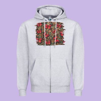 Easter Butterflies Background Zipper Hoodie Designed By Ranaportraitstore