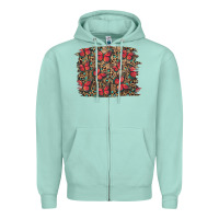 Seafoam Easter Butterflies Background Zipper Hoodie - RanaPortraitStore