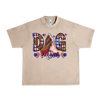 French Oak America Dog Mama Urban Heavy Tee - CowhideDigitalArt
