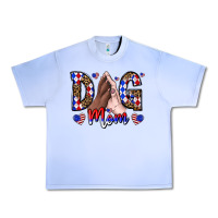 Grape Ice America Dog Mama Urban Heavy Tee - CowhideDigitalArt