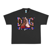 Pigment Black America Dog Mama Urban Heavy Tee - CowhideDigitalArt
