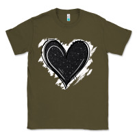 Army Green black glitter heart Classic Tee - Jasminsmagicworld