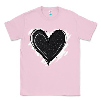 Bubblegum Pink black glitter heart Classic Tee - Jasminsmagicworld