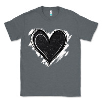 Charcoal Heather black glitter heart Classic Tee - Jasminsmagicworld