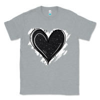 Heather Grey black glitter heart Classic Tee - Jasminsmagicworld