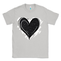 Moon Dust black glitter heart Classic Tee - Jasminsmagicworld