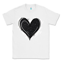 White black glitter heart Classic Tee - Jasminsmagicworld