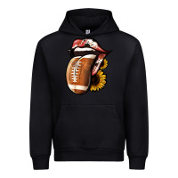 Black Football Tongue Urban Hoodie - Jasminsmagicworld