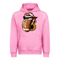 Fuchsia Pink Football Tongue Urban Hoodie - Jasminsmagicworld