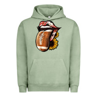 Pigment Oil Green Football Tongue Urban Hoodie - Jasminsmagicworld