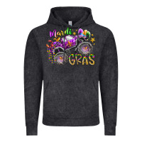 Vintage Black mardi gras monster truck Vintage Hoodie - RacoonDesign