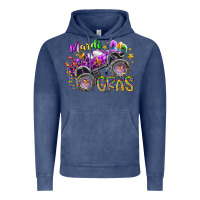 Vintage Denim mardi gras monster truck Vintage Hoodie - RacoonDesign