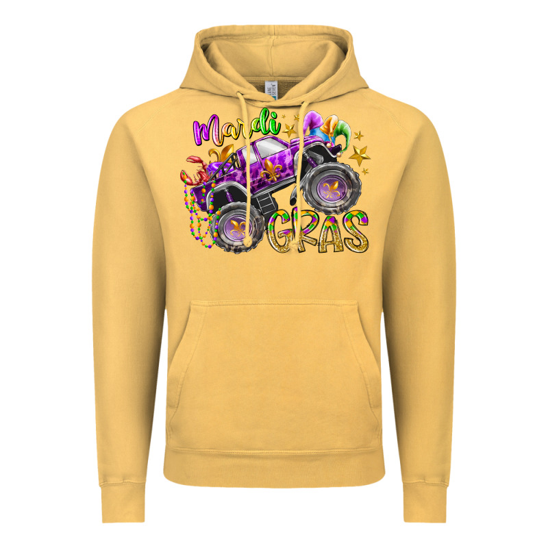 Mardi Gras Monster Truck Vintage Hoodie by RacoonDesign | Teevron