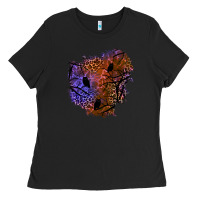 Black halloween patch  4 Ladies Tee - BundleAndBundleShop