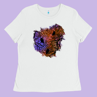 Halloween Patch  4 Ladies Tee Designed By Bundleandbundleshop